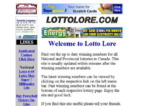 649 results from lotto lore